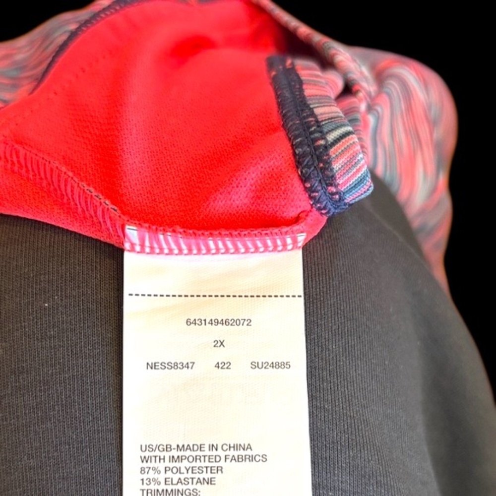 NWOT-Nike Pink and Blue Women's Racerback Swimsuit Top - Picture 2 of 5